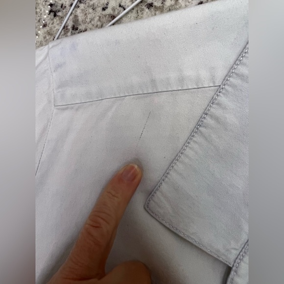 Tribal Jeans Women’s XL Dip Tie Dye Long Sleeve Button Down Shirt Blue White - Picture 7 of 9